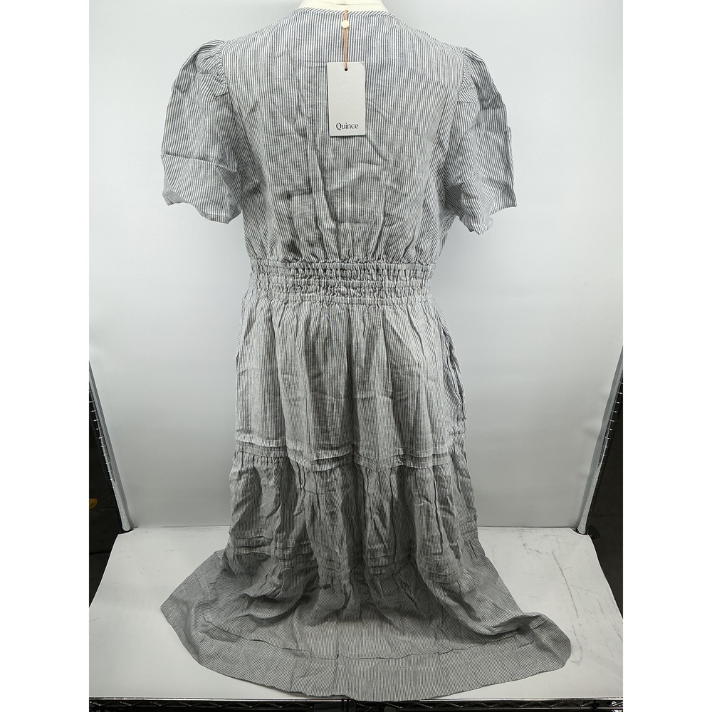 100% European Linen Tiered Maxi Dress - Picture 3 of 4